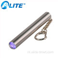 365 nm ultraviolette LED -detector metalen sleutelhanger UV -zaklamp